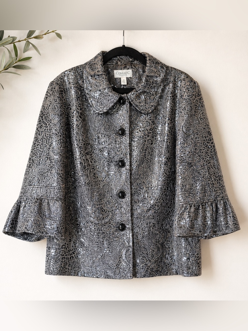CONRAD C Collection Metallic Jacquard Blazer – Size 14